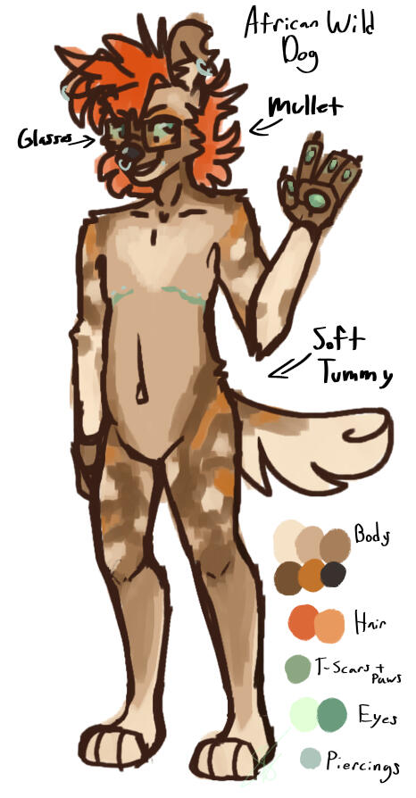 Sketch (Not a custom but this is similar to what a Furry would look like!)